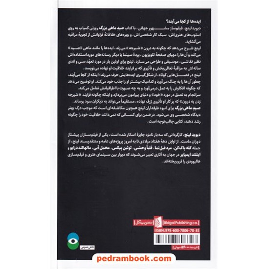 خرید کتاب صید ماهی بزرگ: مراقبه، هوشیاری و خلاقیت / دیوید لینچ / علی ظفر قهرمانی نژاد / نشر بیدگل کد کتاب در سایت کتاب‌فروشی کتابسرای پدرام: 976